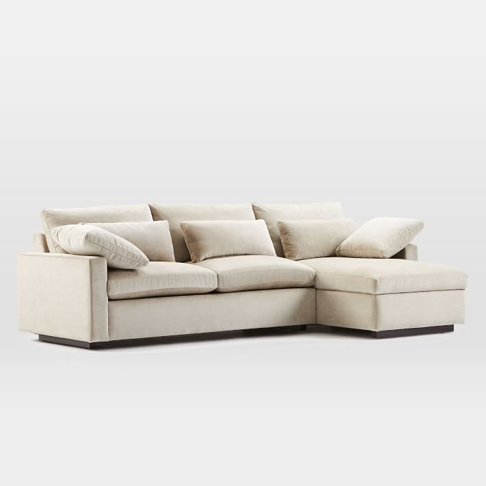 West Elm Light Taupe Harmony Sleeper Sectional w/ Storage
