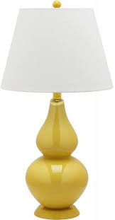 Safavieh Lighting Cybil Double Gourd Yellow Table Lamps