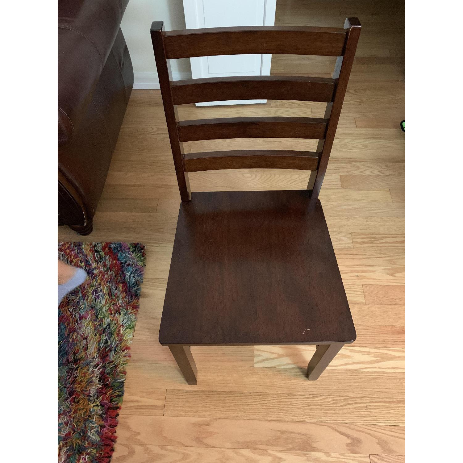 Wood Dining Table w/ Butterfly Leaf & 2 Chairs - AptDeco