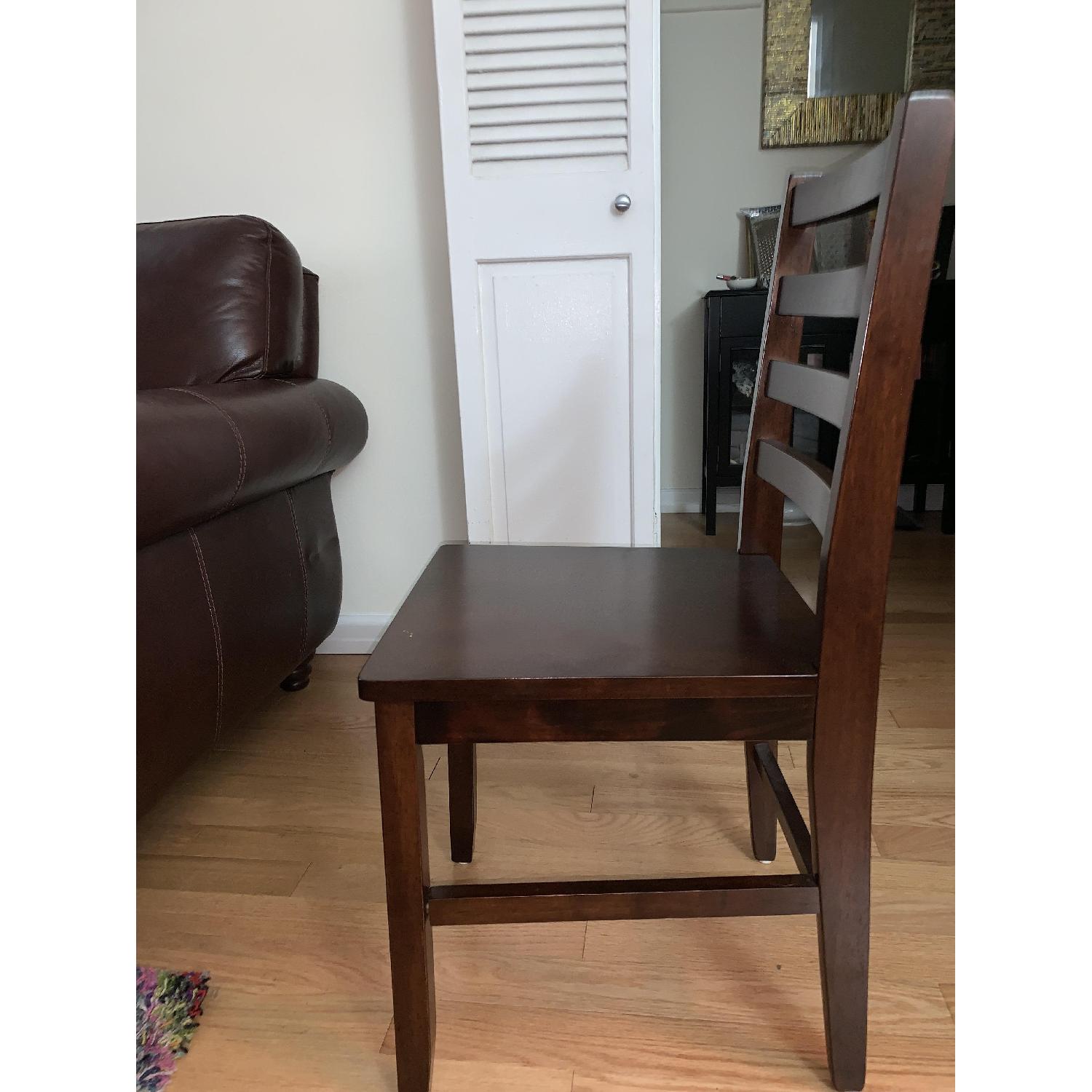 Wood Dining Table w/ Butterfly Leaf & 2 Chairs - AptDeco