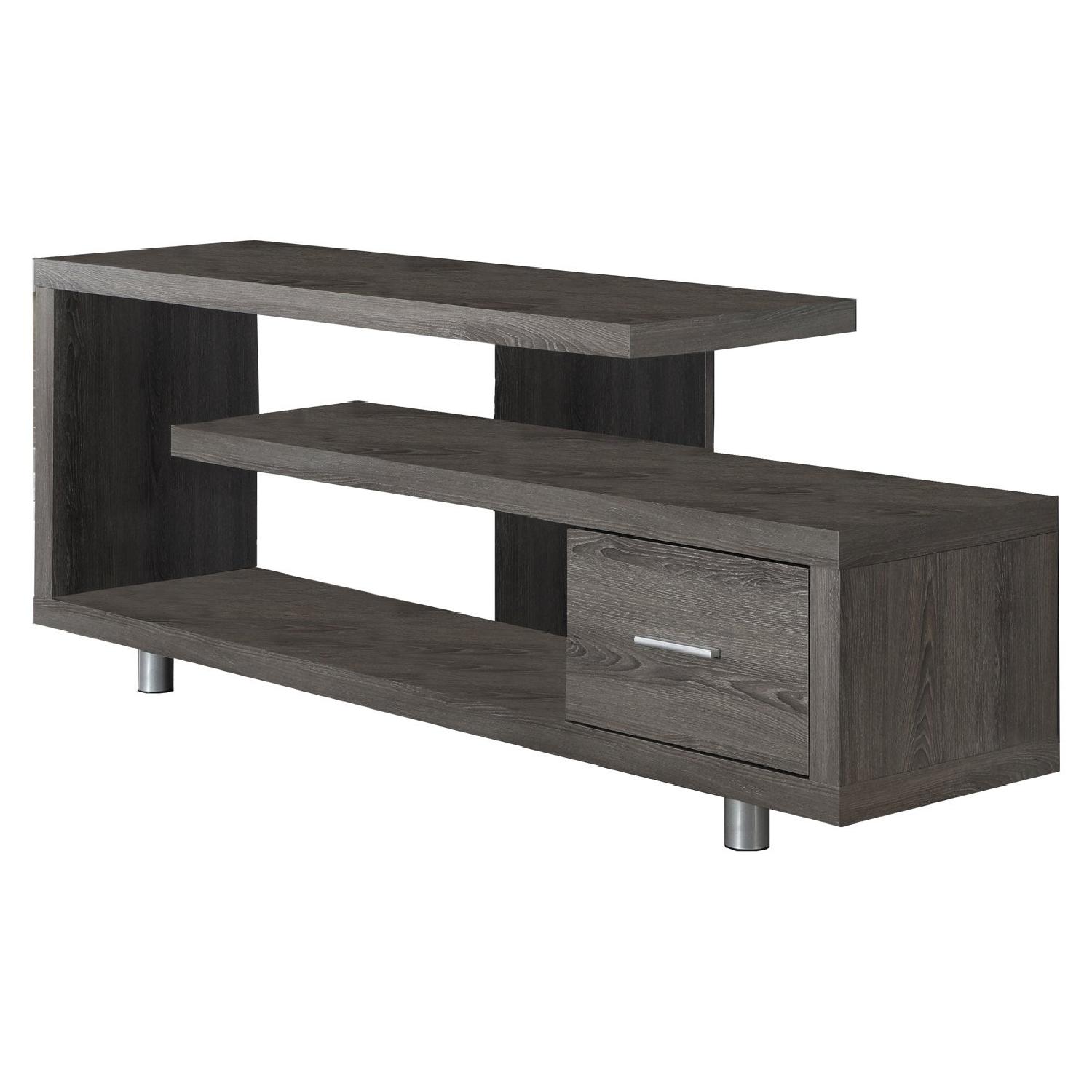Monarch Specialties Taupe TV Console Stand - image-0