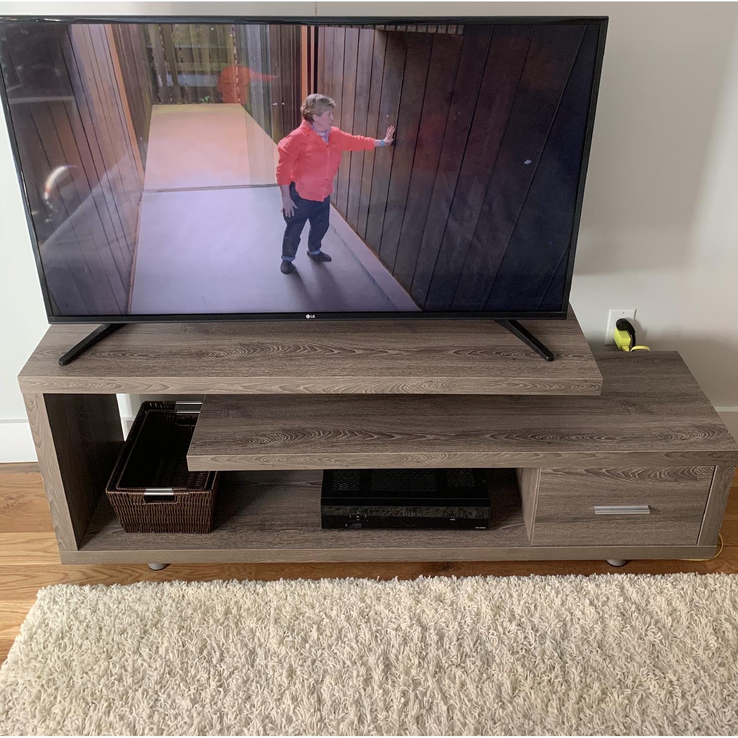 Monarch Specialties Taupe TV Console Stand - image-1