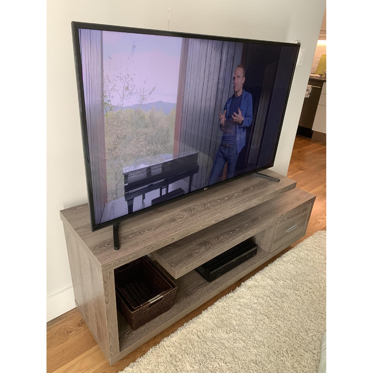 Monarch Specialties Taupe TV Console Stand - image-3