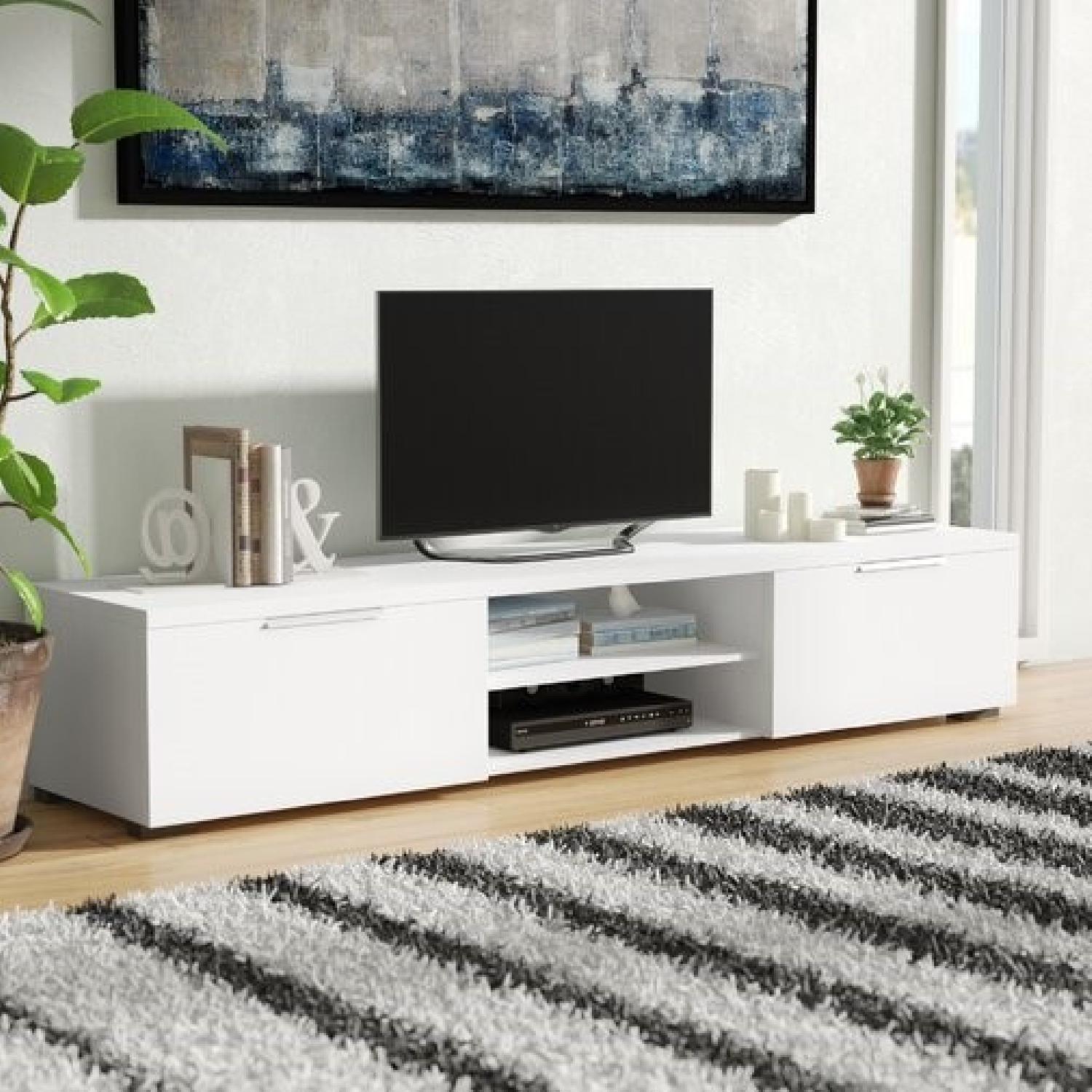 Wade Logan Rafael Modern White TV Stand - image-1