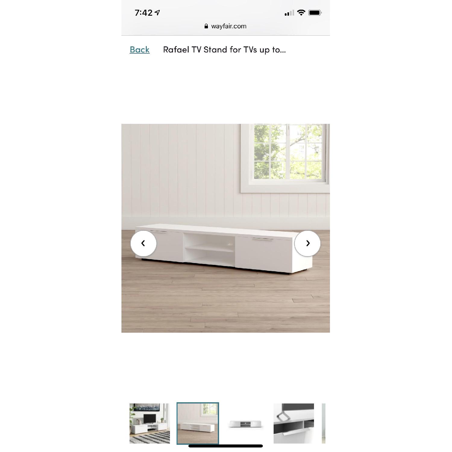 Wade Logan Rafael Modern White TV Stand - image-3