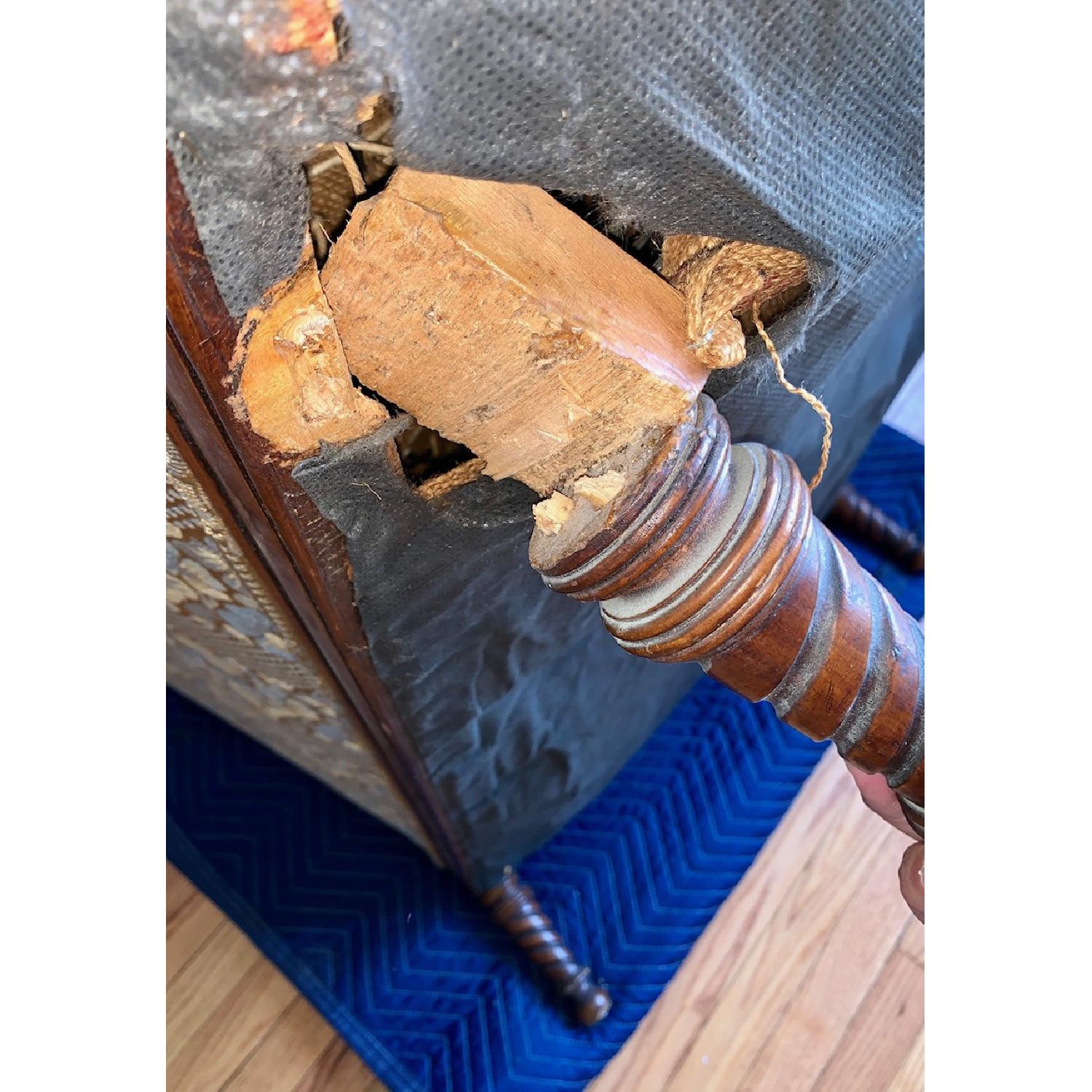 Antique Wood Frame Sofa - image-6