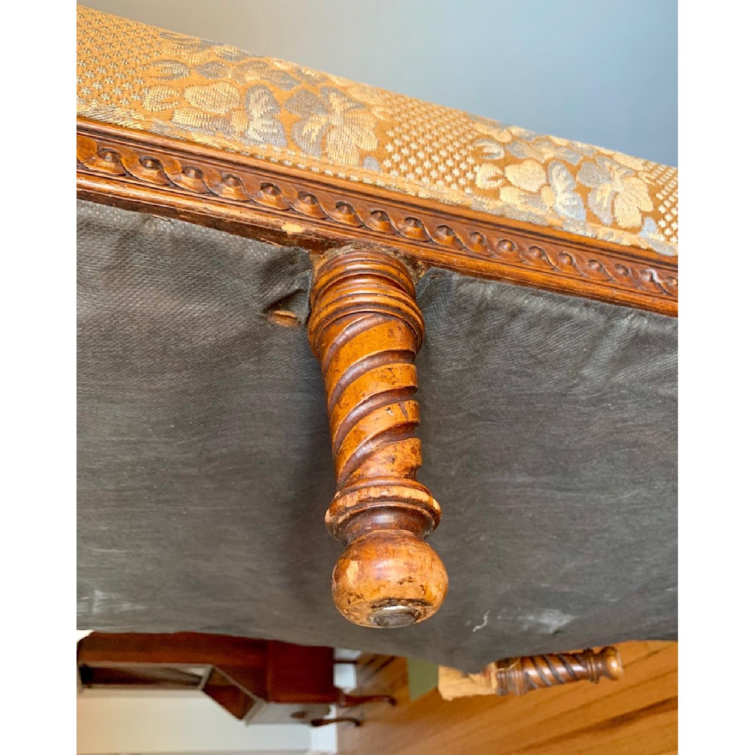 Antique Wood Frame Sofa - image-7