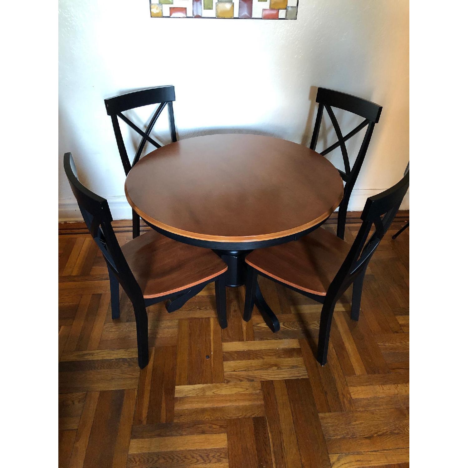 Wooden Dining Table w/ 4 Chairs - AptDeco