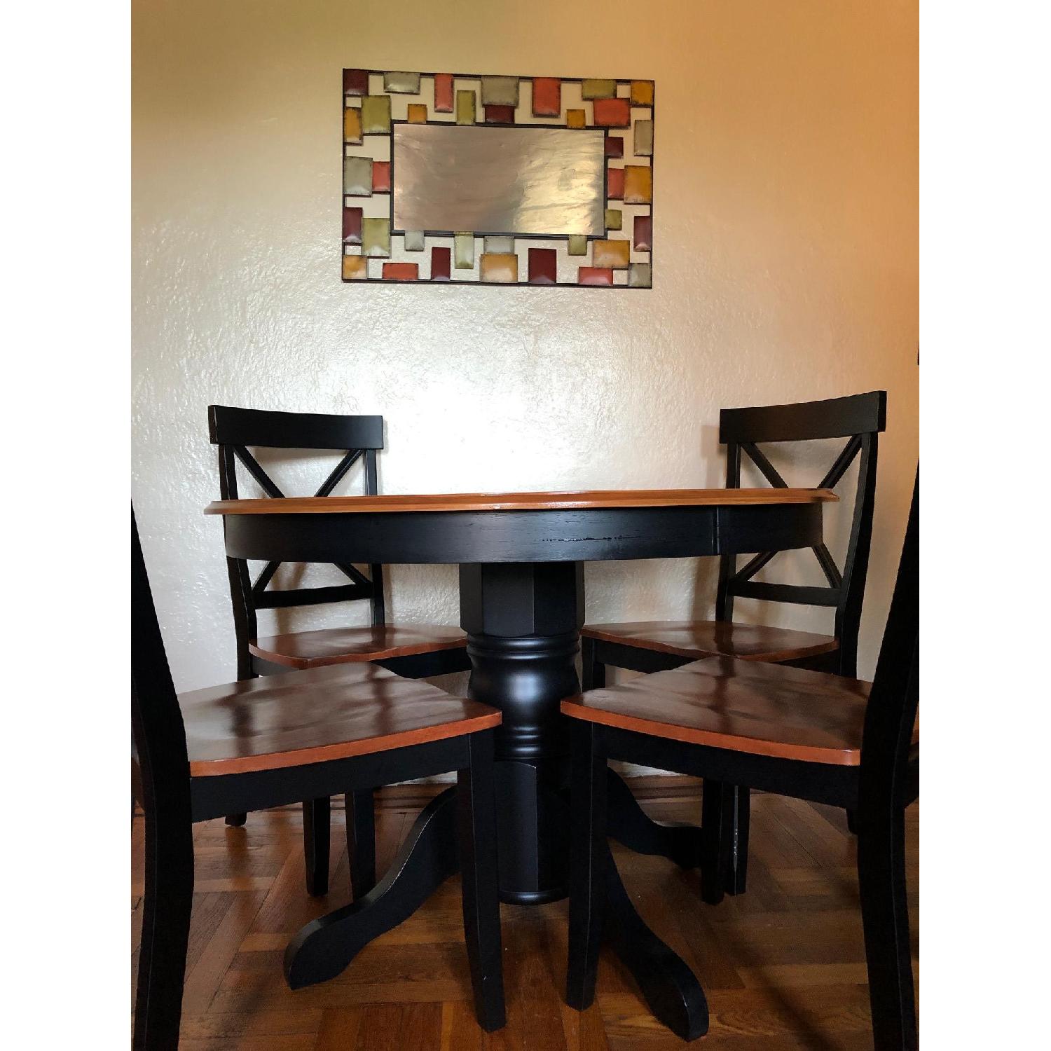 Wooden Dining Table w/ 4 Chairs - AptDeco