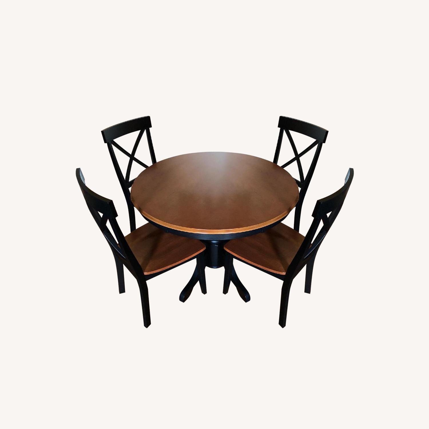 Wooden Dining Table w/ 4 Chairs - AptDeco