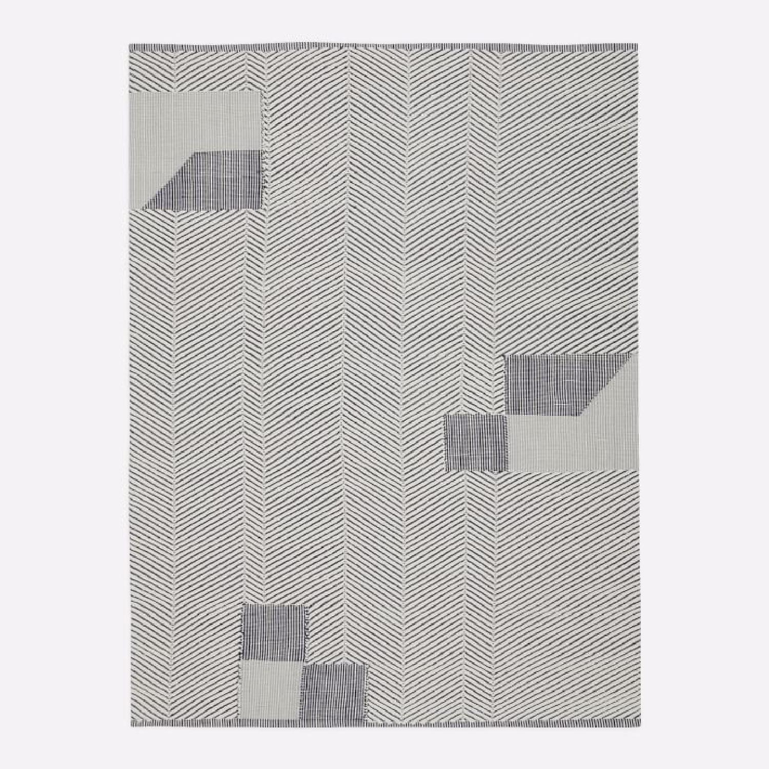 West Elm Pamela Wiley Zig Zag Rug in Stone White - image-1