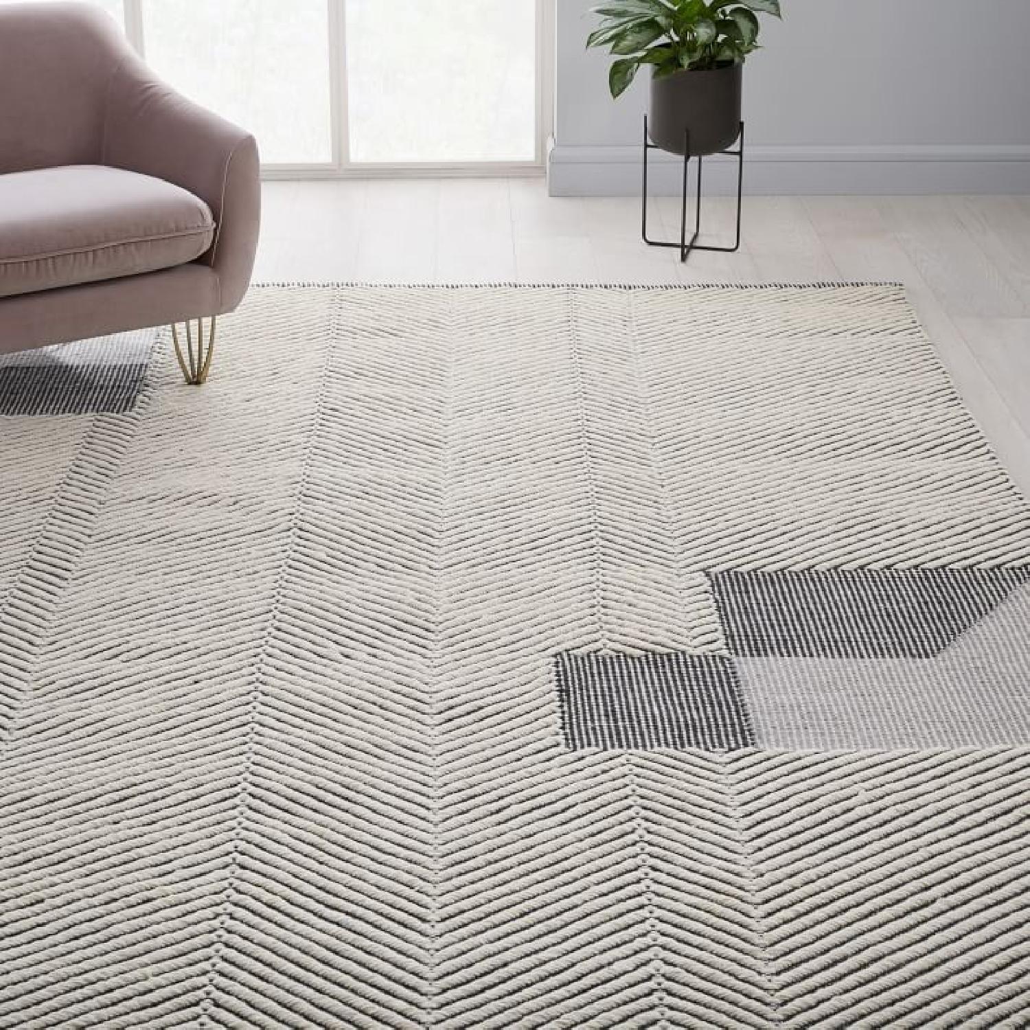 West Elm Pamela Wiley Zig Zag Rug in Stone White - image-2