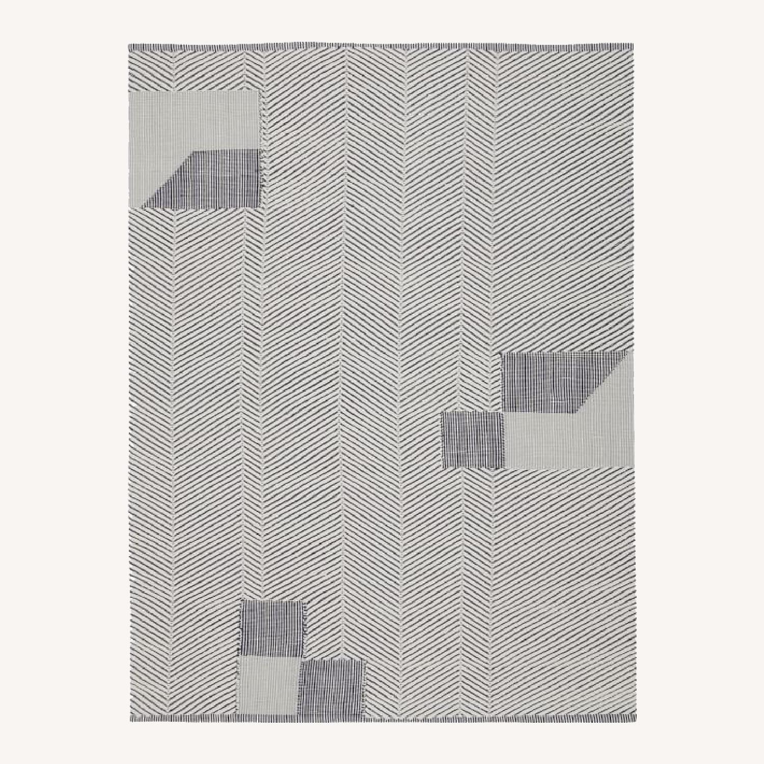 West Elm Pamela Wiley Zig Zag Rug in Stone White - image-0