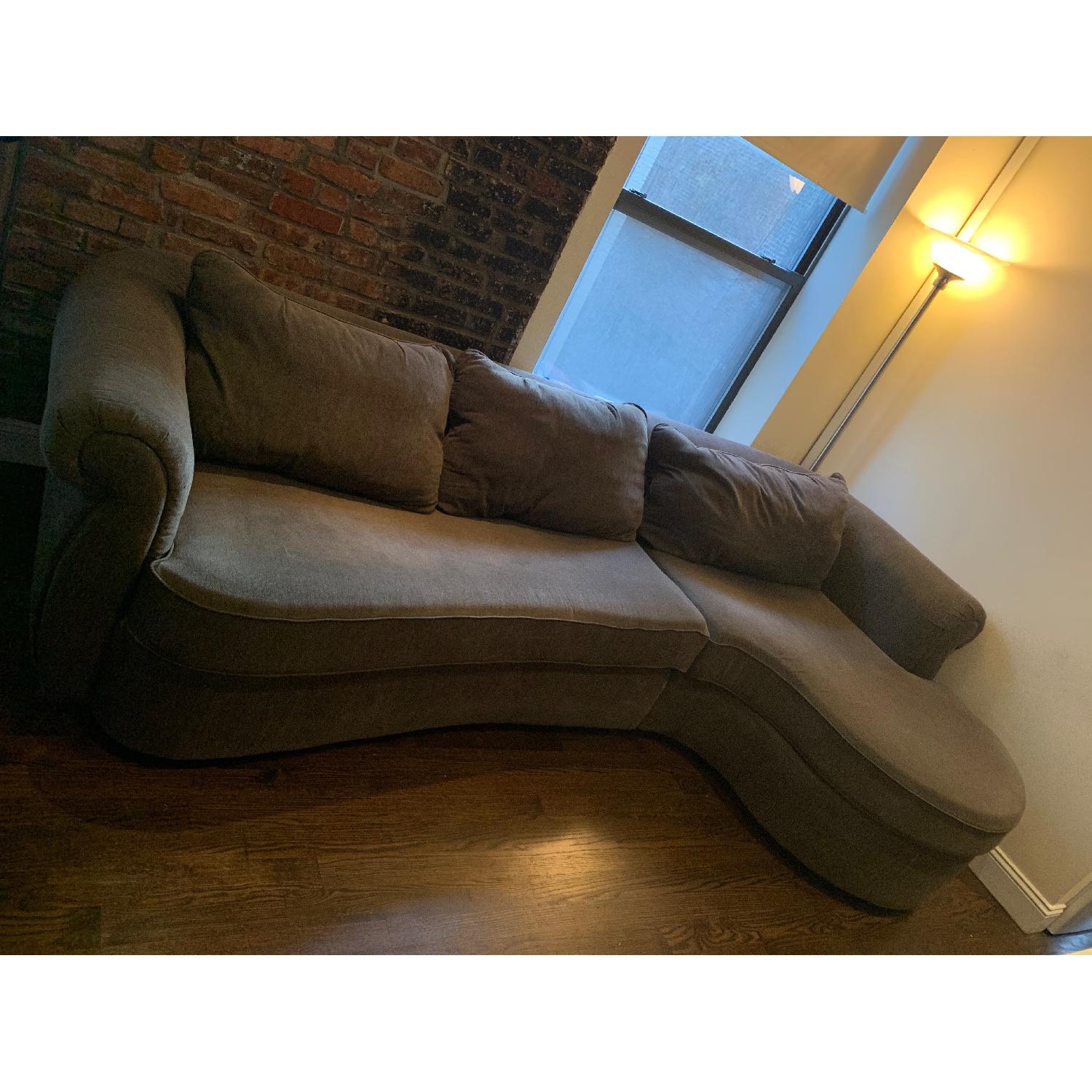 Norwalk Custom Olive Green Sectional Sofa - image-1