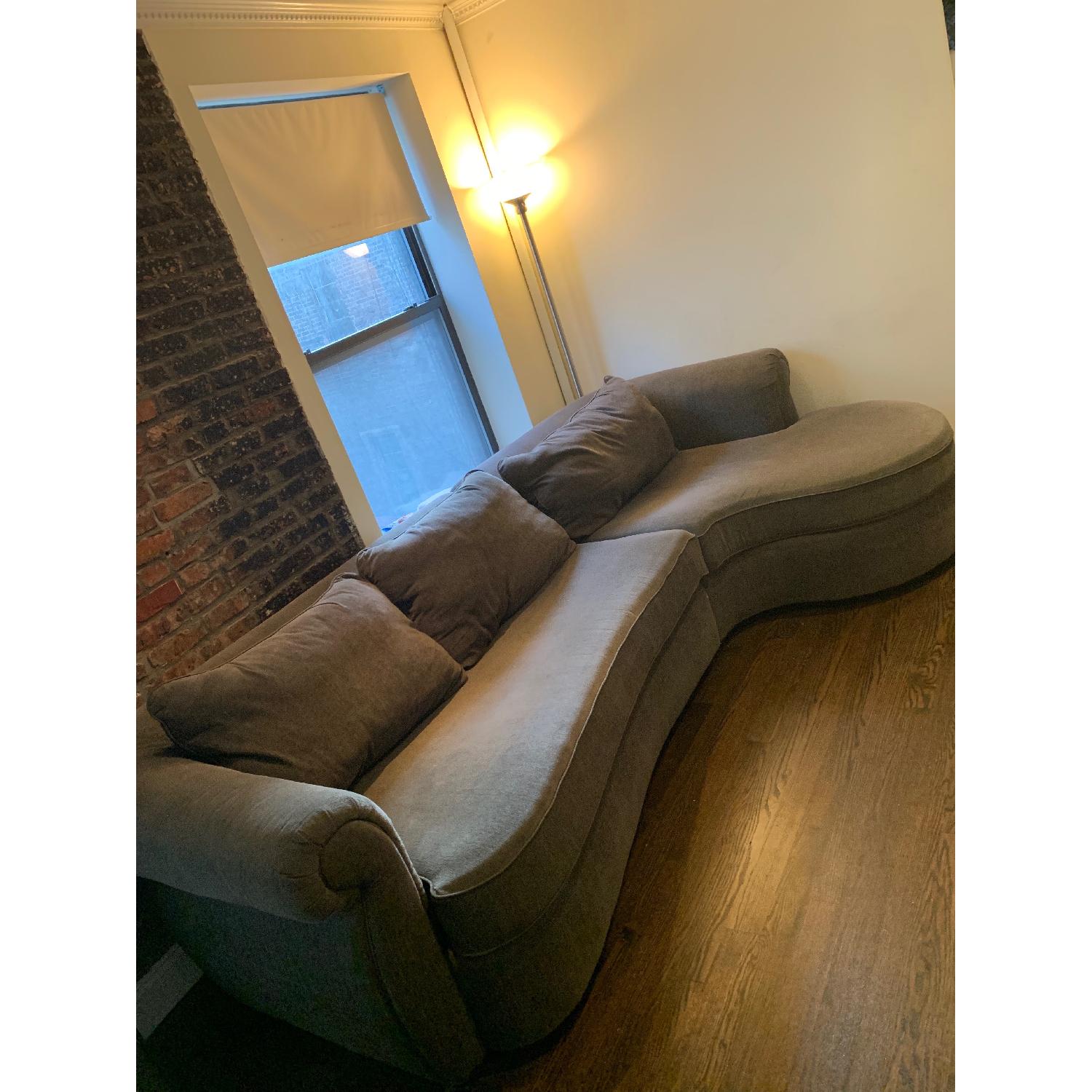 Norwalk Custom Olive Green Sectional Sofa - image-2