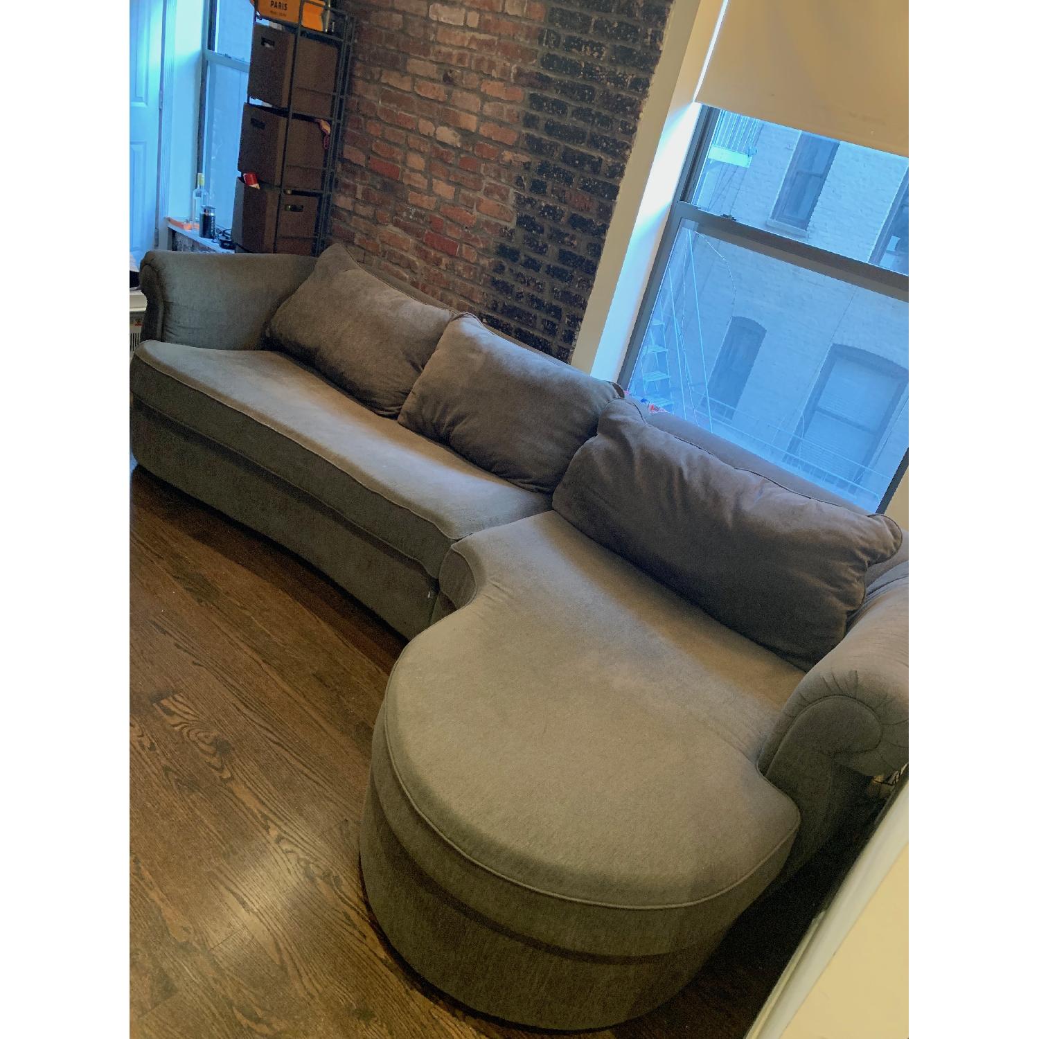 Norwalk Custom Olive Green Sectional Sofa - image-5