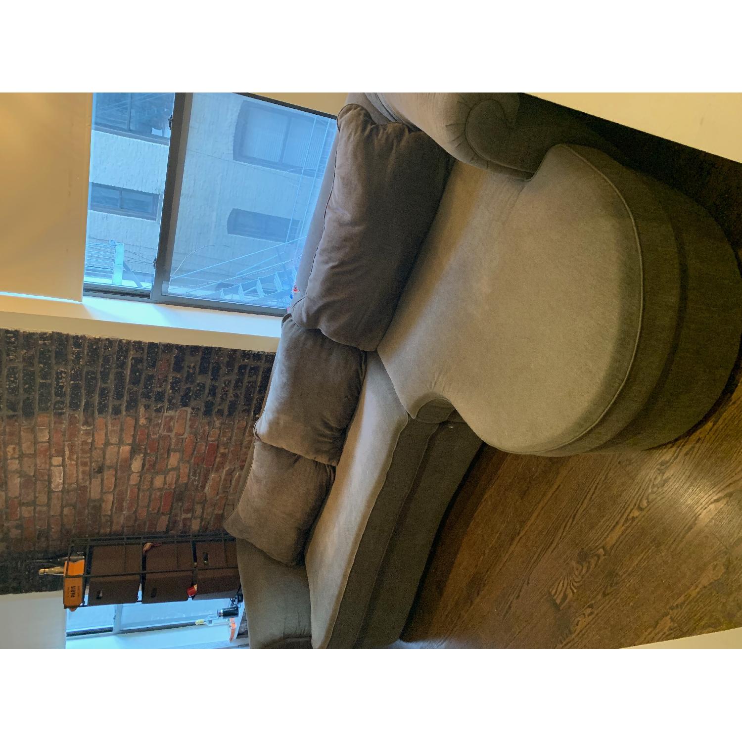 Norwalk Custom Olive Green Sectional Sofa - image-6