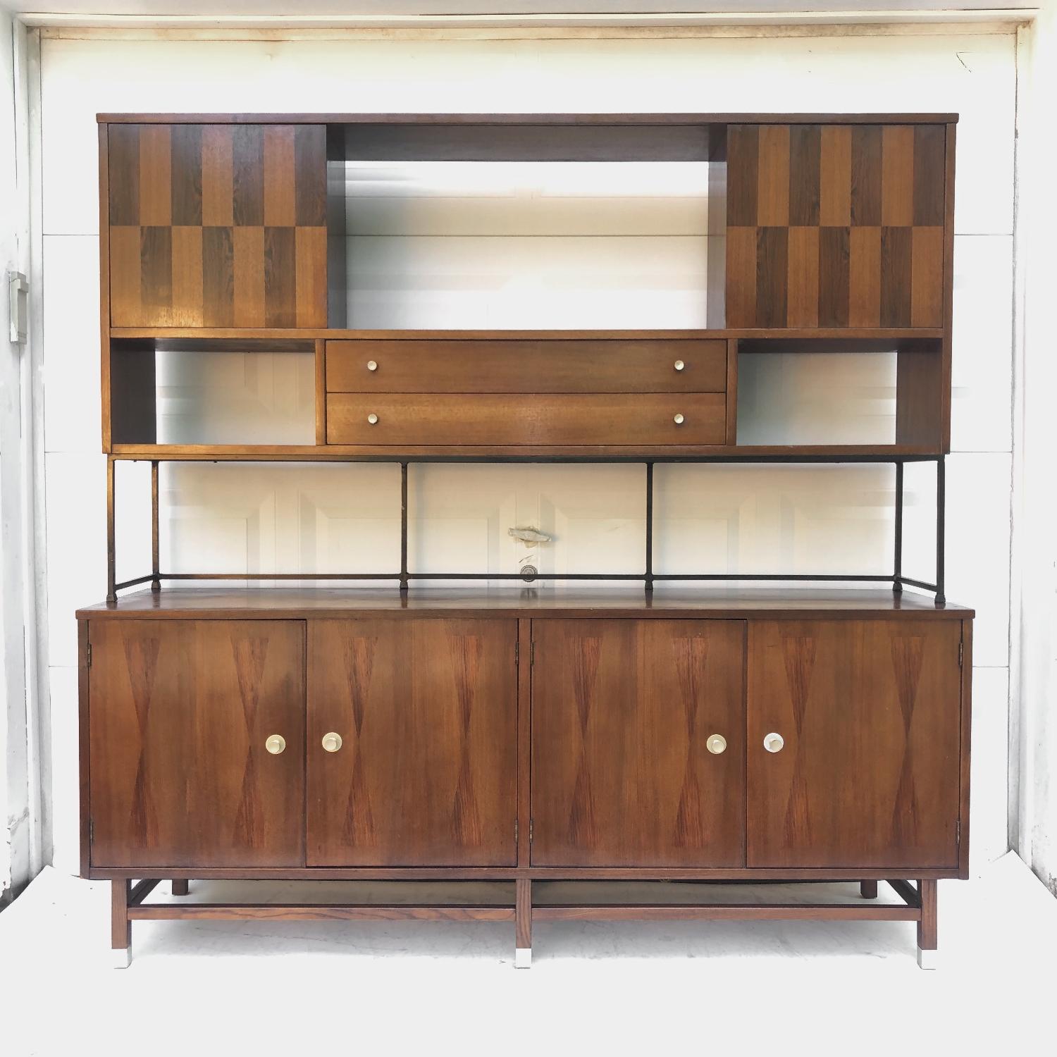 Stanley Furniture Mid-Century Breakfront w/ Hutch - image-1