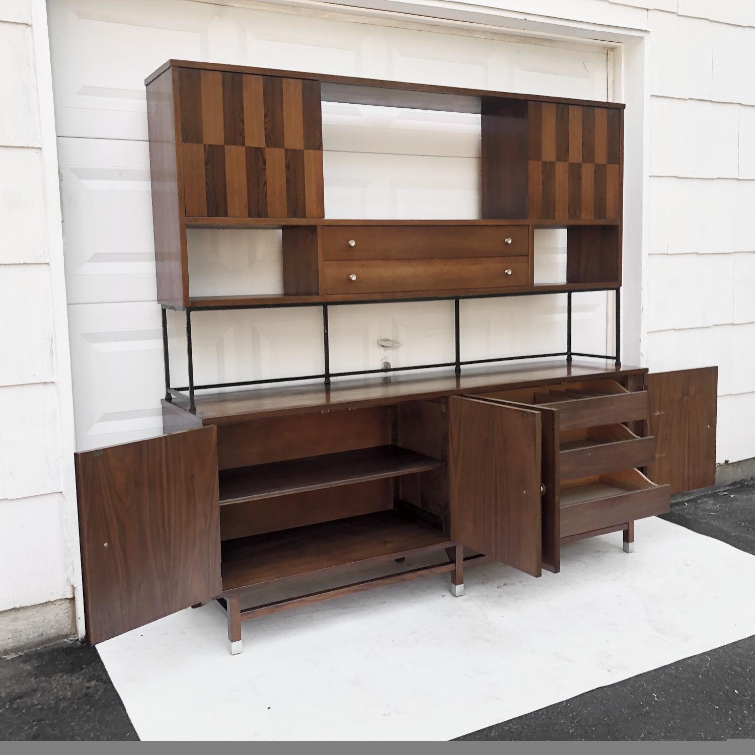 Stanley Furniture Mid-Century Breakfront w/ Hutch - image-3