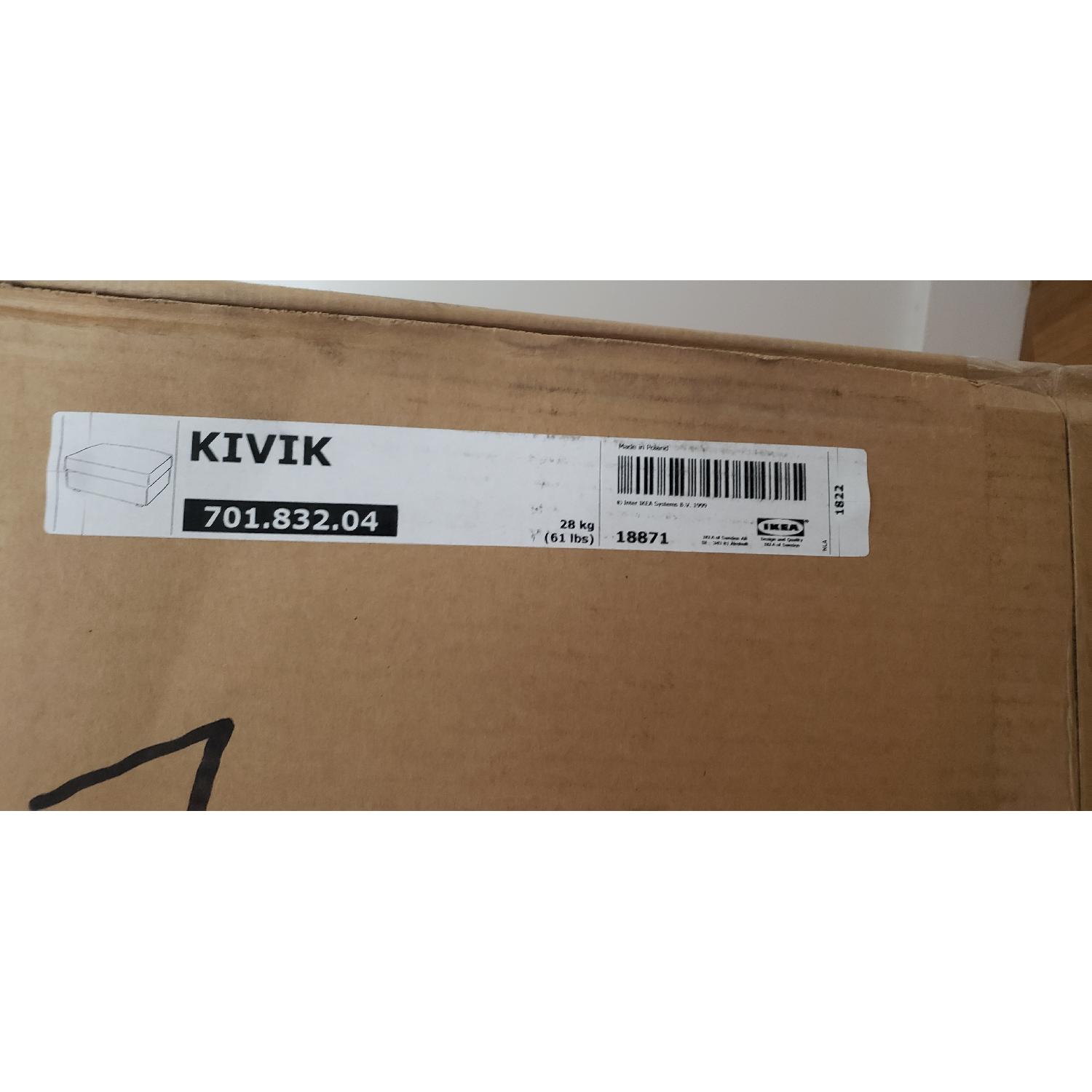 Ikea Kivik Ottoman w/ Storage in Hillared Dark Blue - image-2