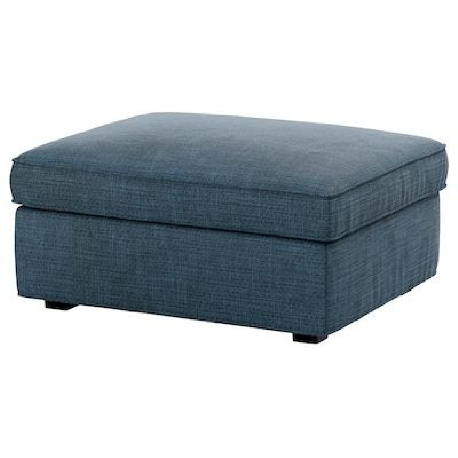 Ikea Kivik Ottoman w/ Storage in Hillared Dark Blue - image-0