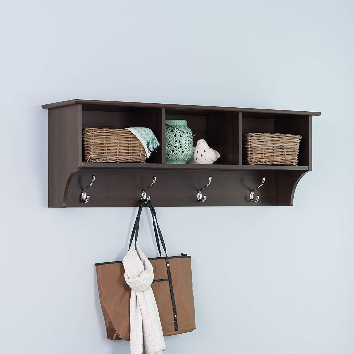 Prepac Espresso Entryway Cubbie Shelf - image-1