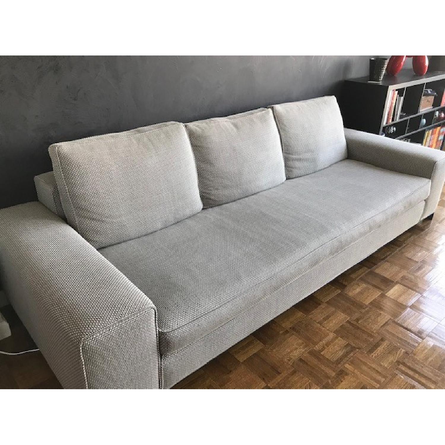 Minotti Light Grey Upholstered Sofa - image-4