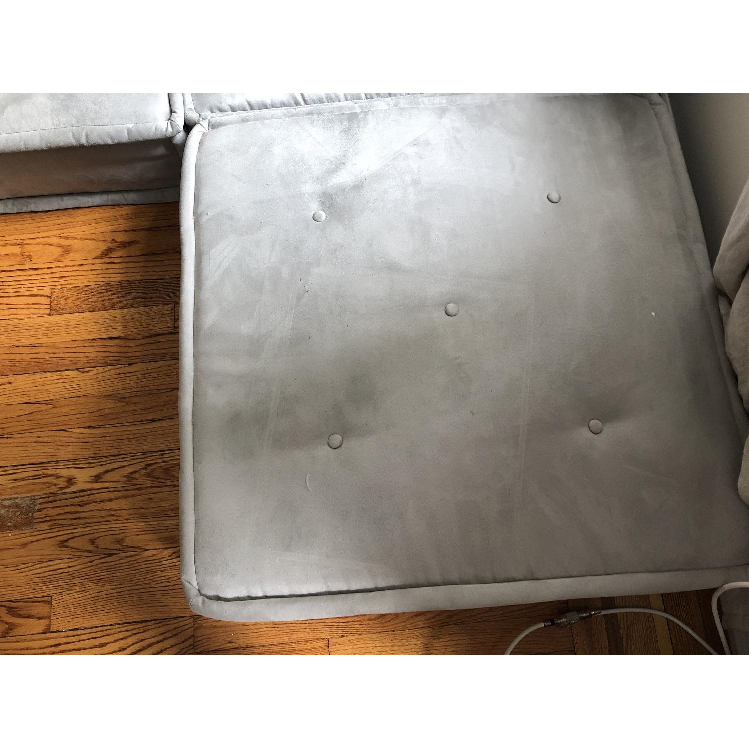 Pottery Barn PB Teen Cushy Lounge Suede Sectional Sofa - image-4