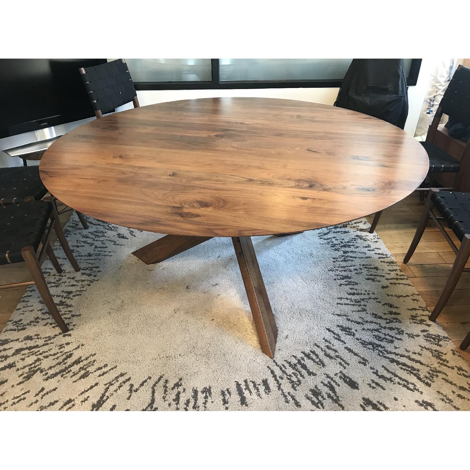 Crate & Barrel Apex Round Dining Table - AptDeco
