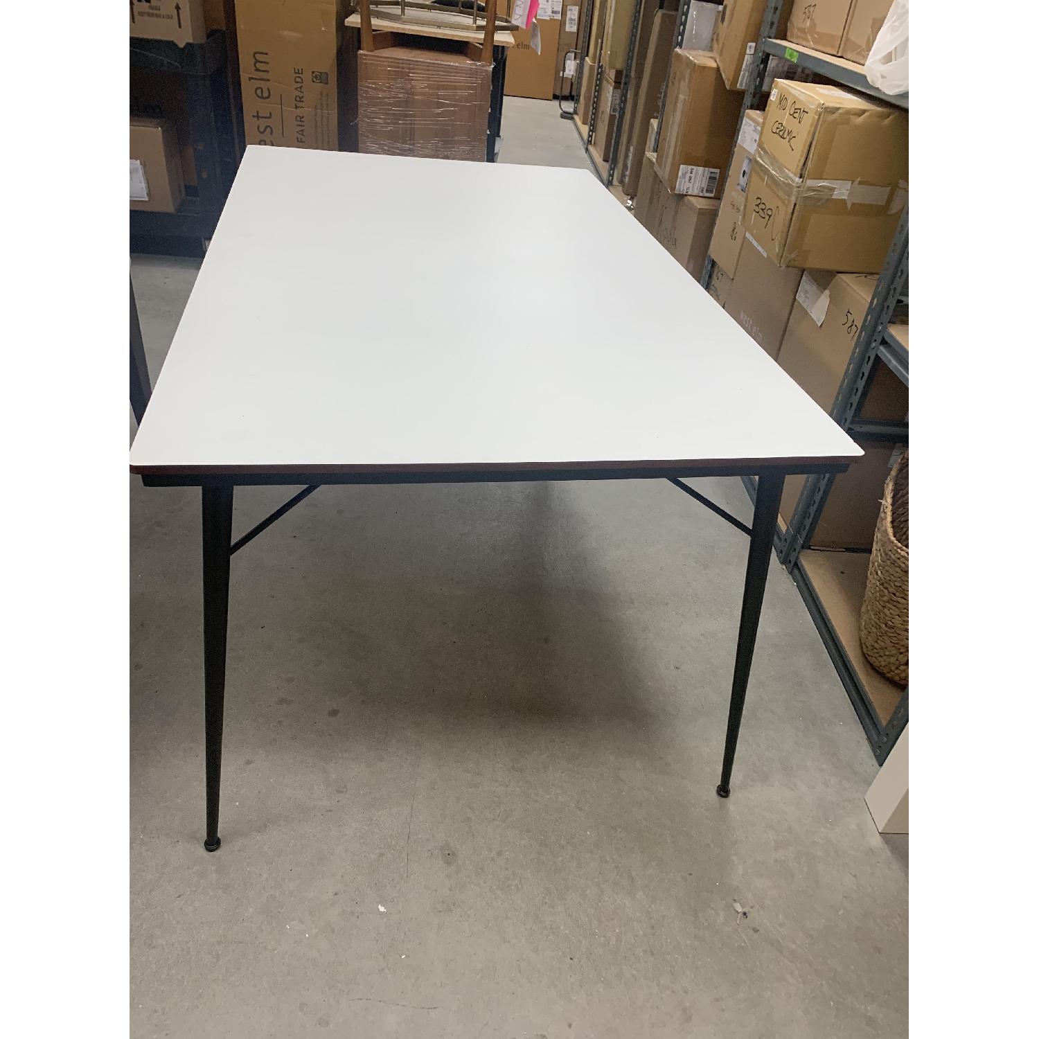 West Elm Paulson Dining Table White Laminate AptDeco