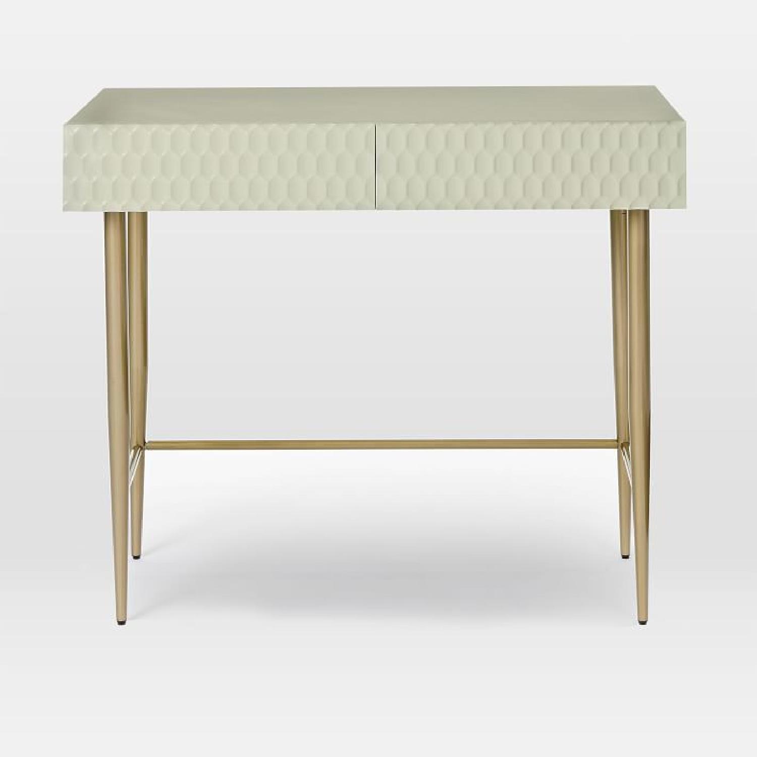 West Elm Parchment Audrey Mini Desk - image-3