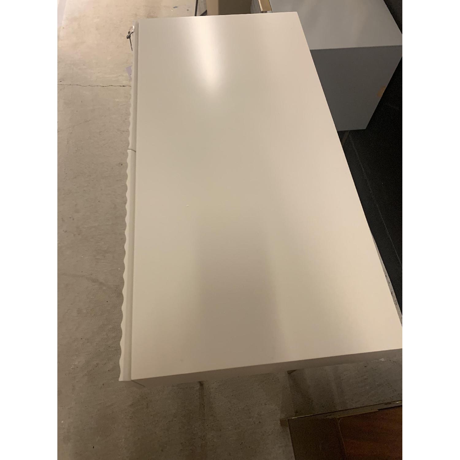 West Elm Parchment Audrey Mini Desk - image-5