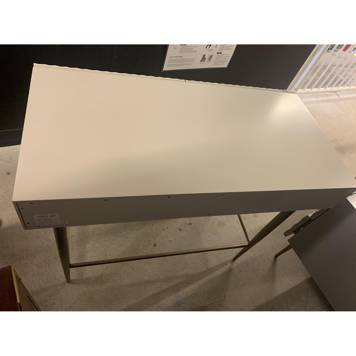 West Elm Parchment Audrey Mini Desk - image-6