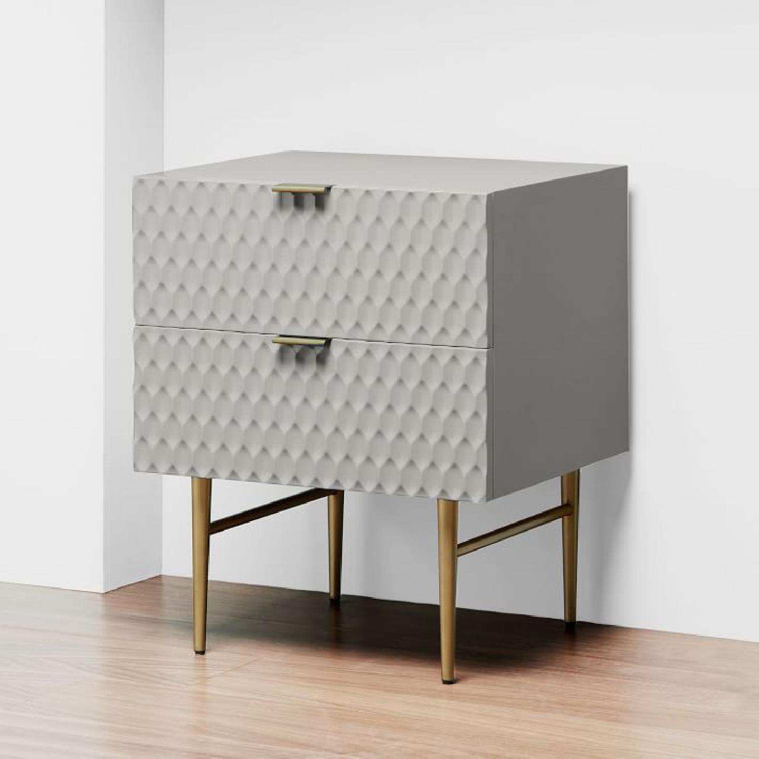 West Elm Audrey Nightstand - Mist Gray - image-4