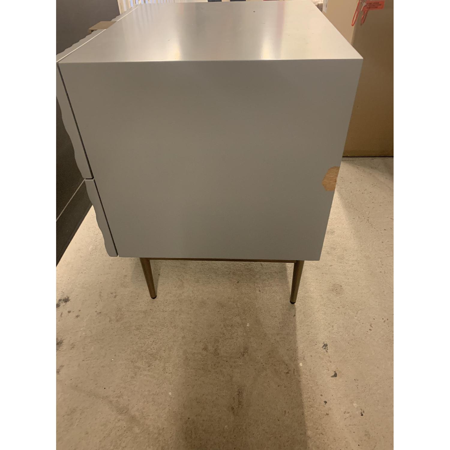 West Elm Audrey Nightstand - Mist Gray - image-7