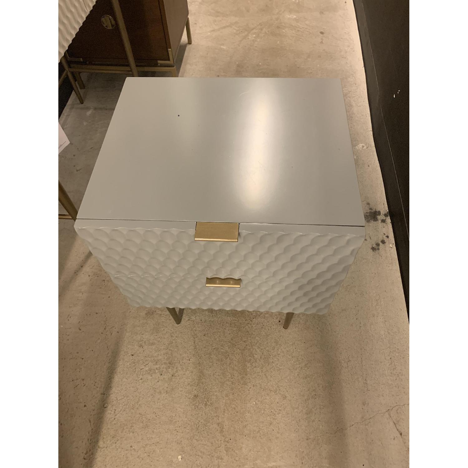 West Elm Audrey Nightstand - Mist Gray - image-6