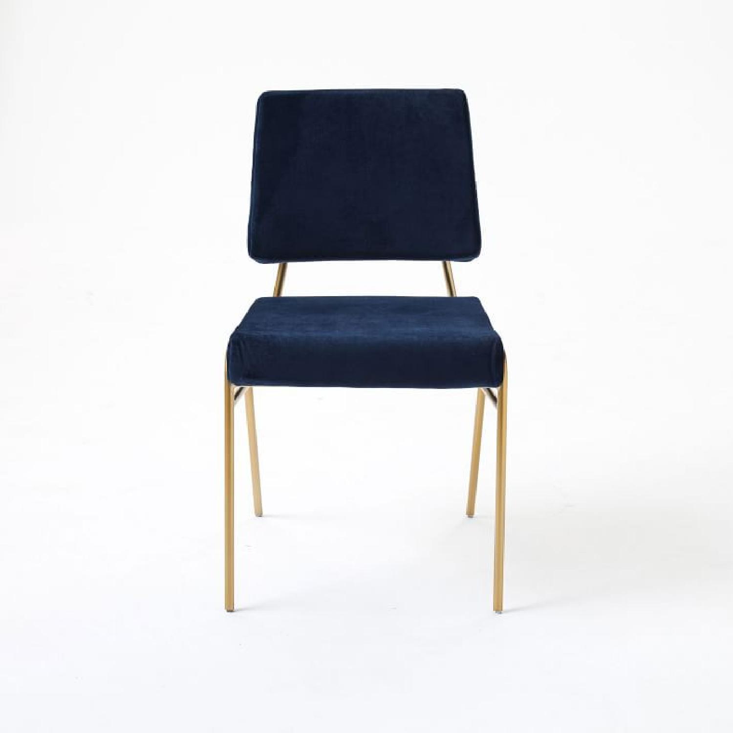West Elm Wire Frame Ink Blue Dining Chair - image-1