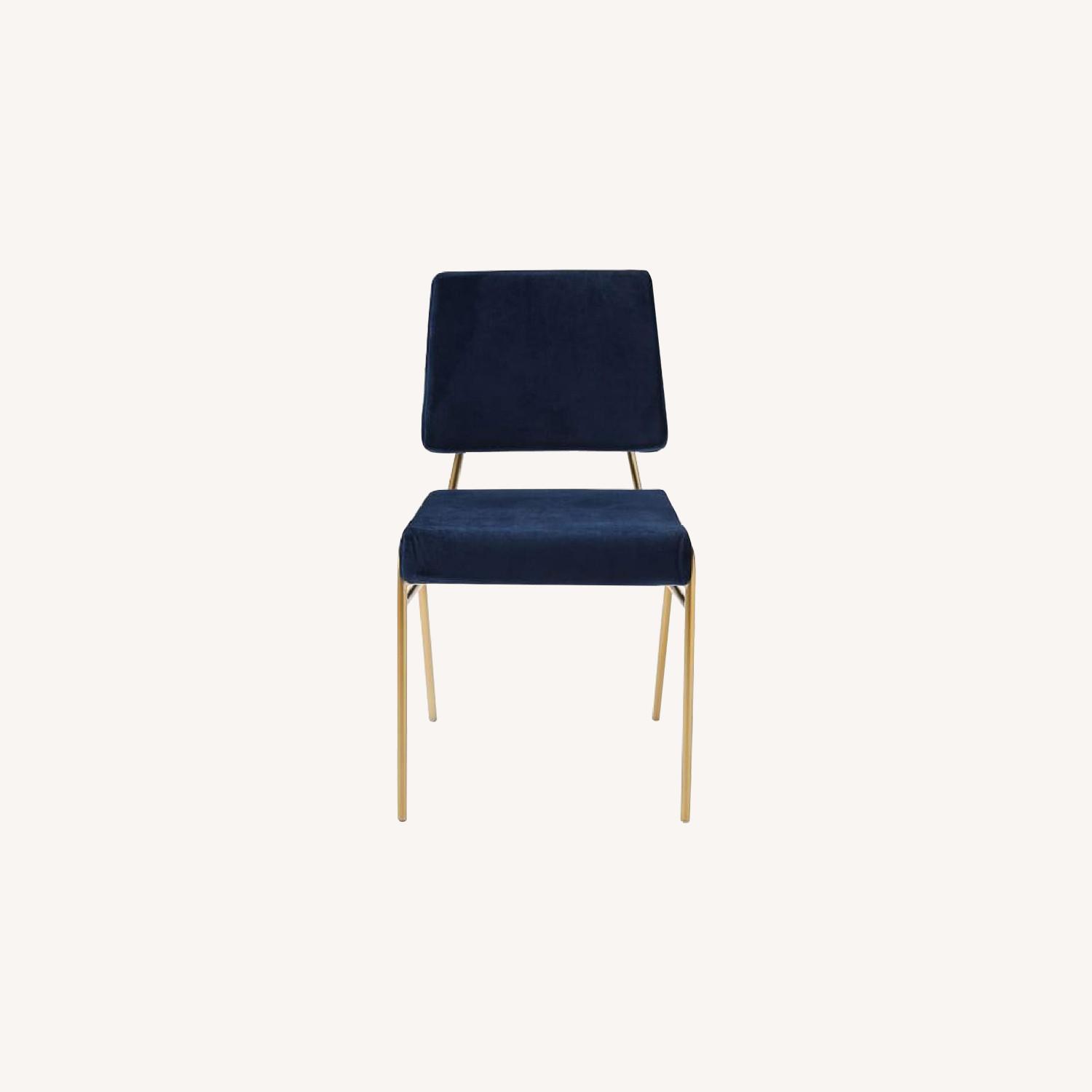 West Elm Wire Frame Ink Blue Dining Chair - image-4