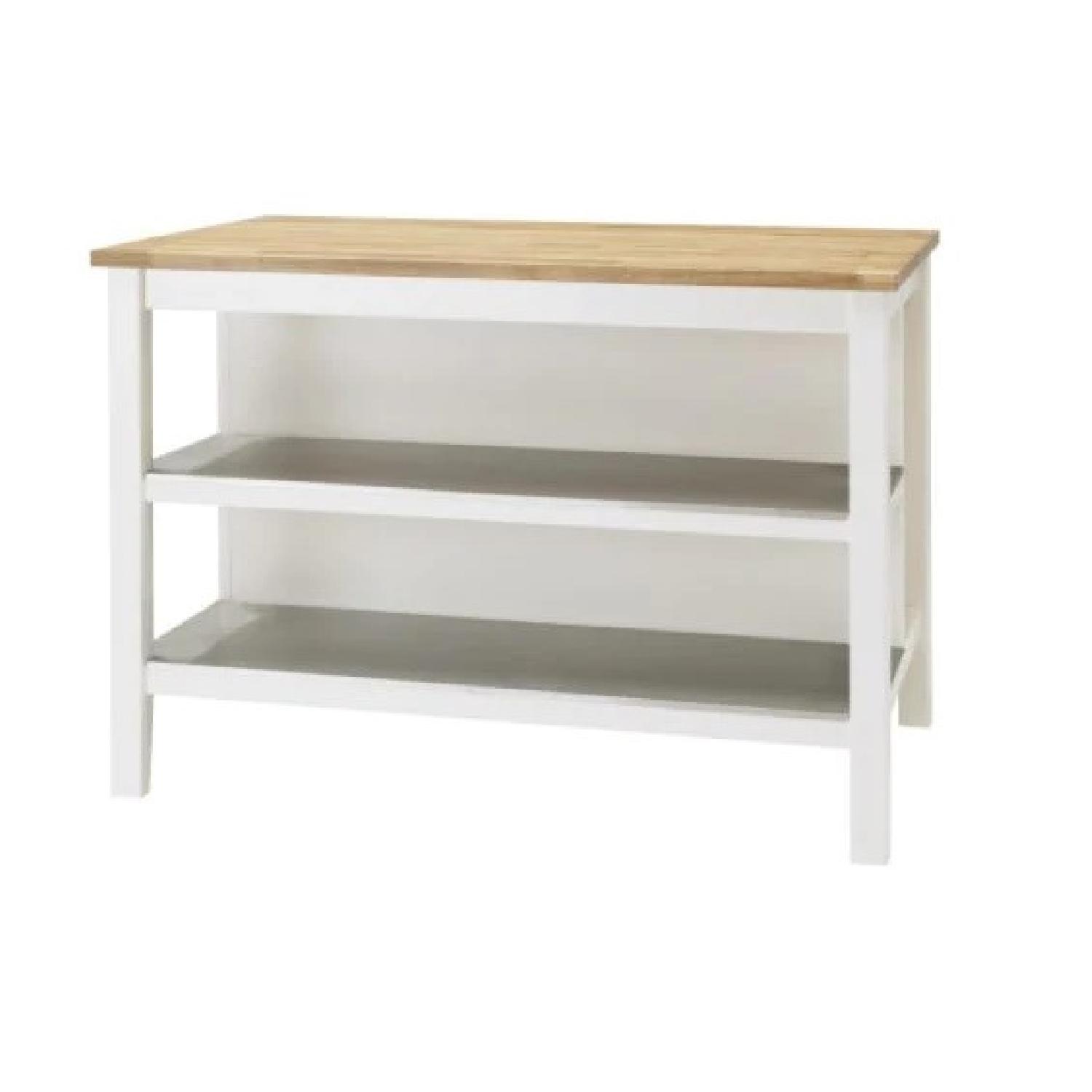 Ikea Kitchen Island w/ Storage Shelves - image-0