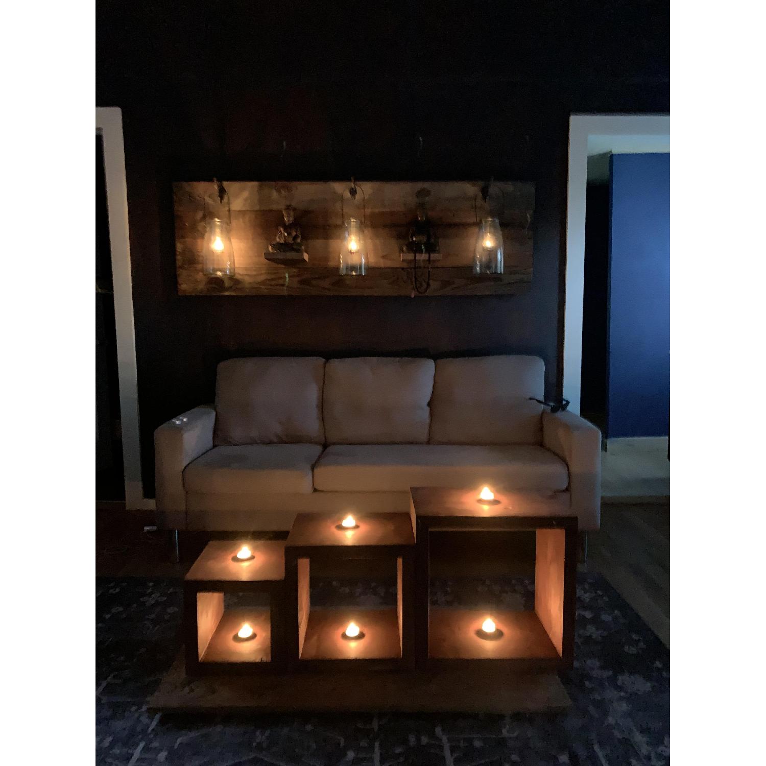 Handmade Contemporary Rustic Cube End Tables - image-3