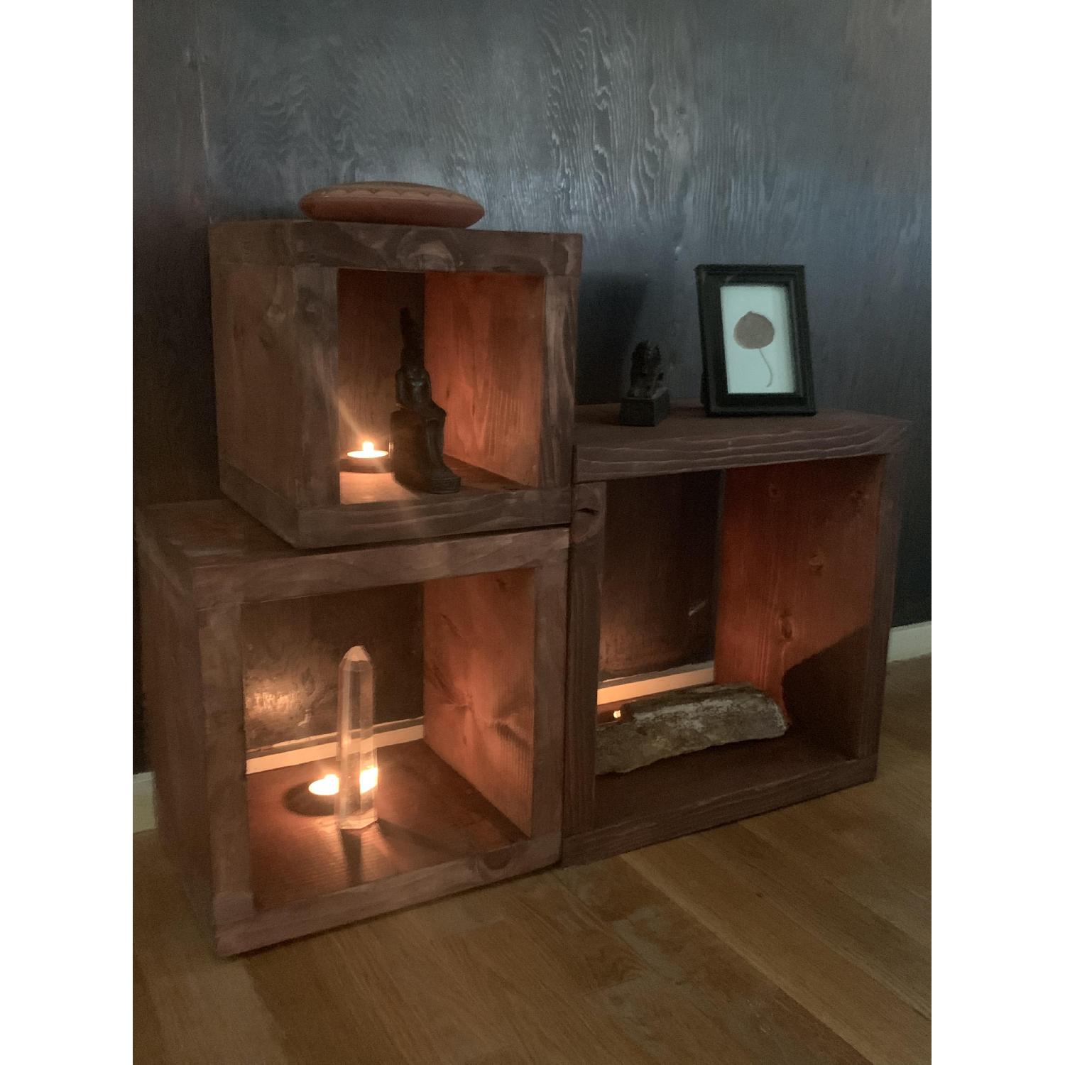 Handmade Contemporary Rustic Cube End Tables - image-6
