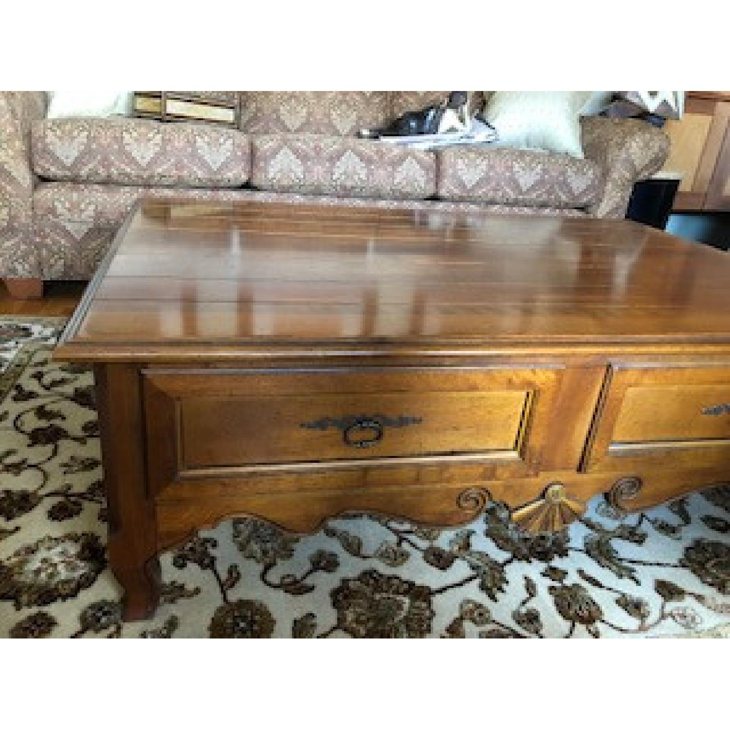 Ethan Allen 4 Drawer Coffee Table - image-0