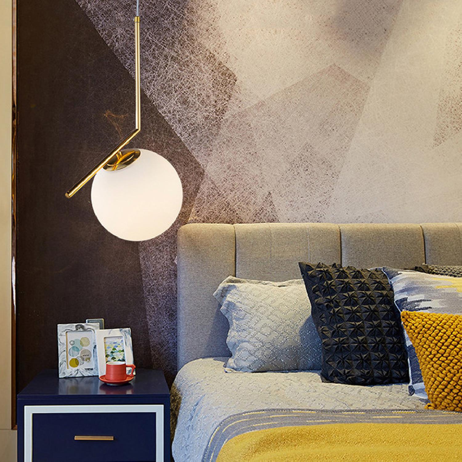 Modern Brass/Gold Pendant Lights - image-7