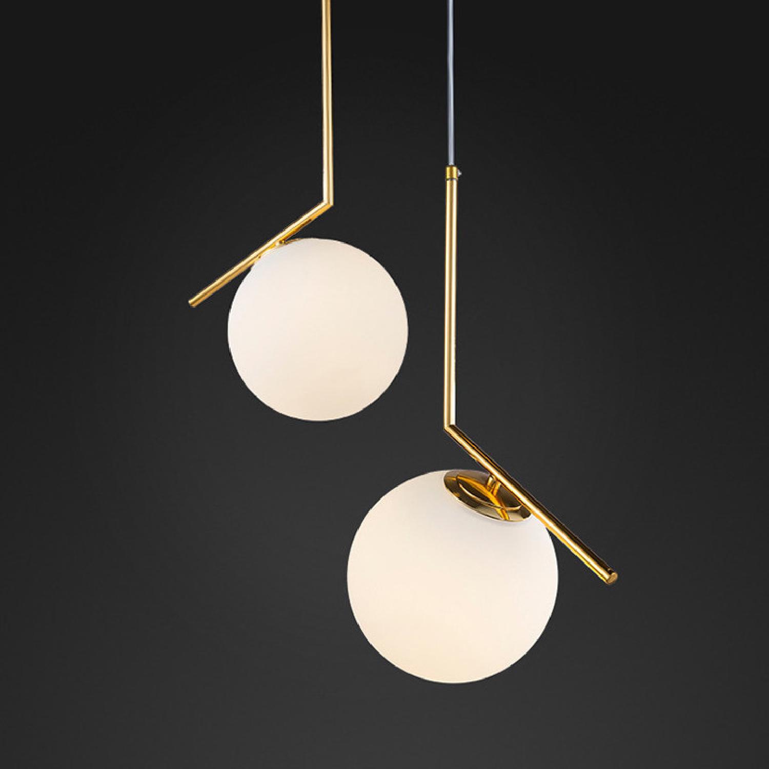 Modern Brass/Gold Pendant Lights - image-6