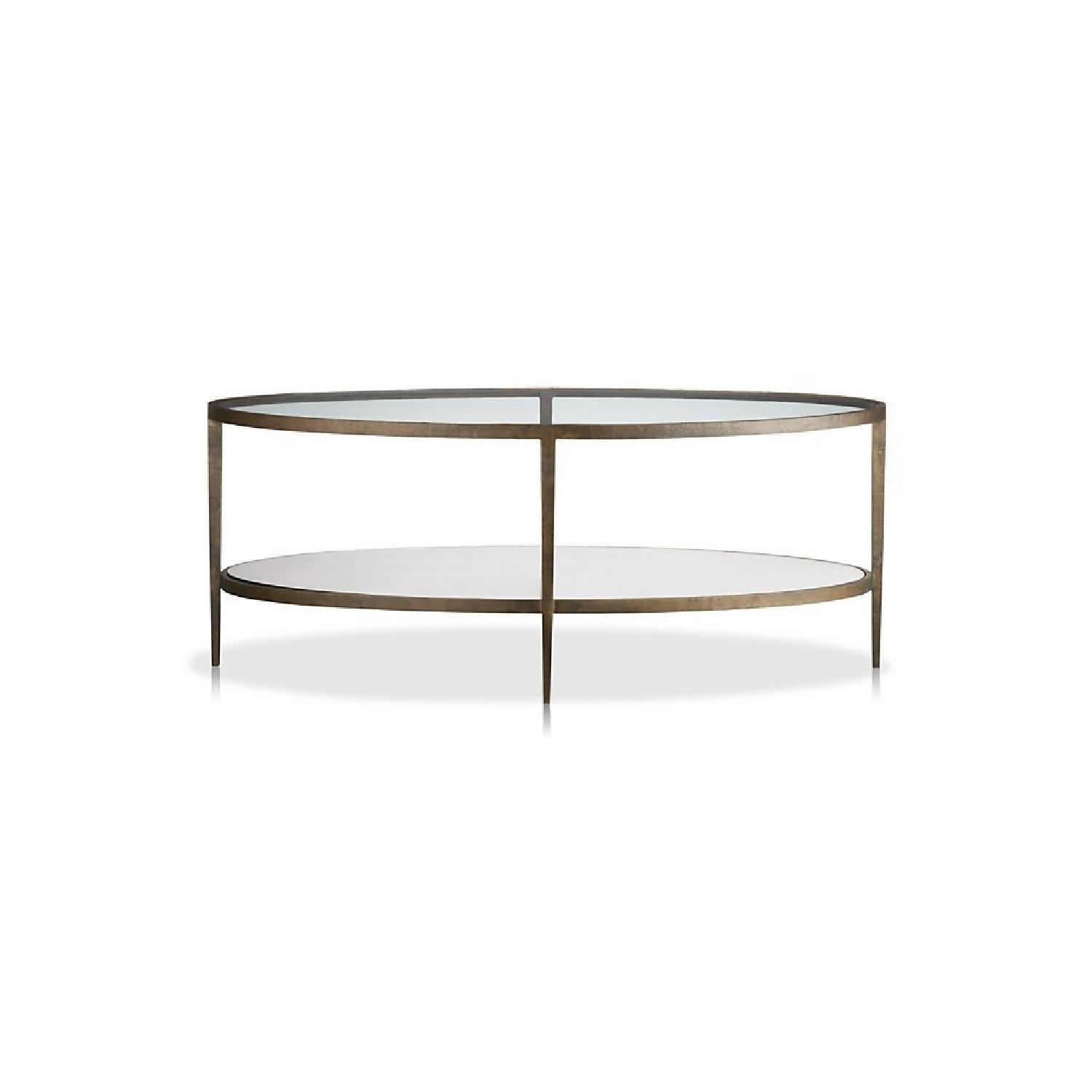 Crate & Barrel Oval Coffee Table AptDeco