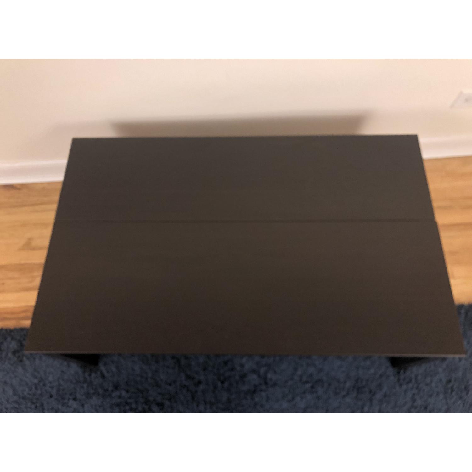 Ikea Black-Brown Coffee Table w/ Storage Compartment - image-3