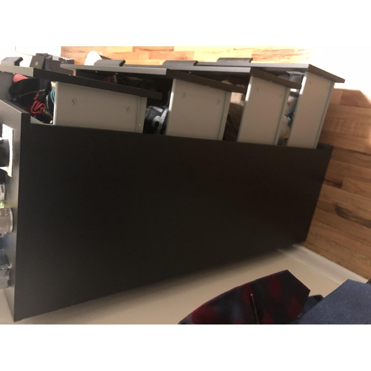 Ikea 4-Drawer Dresser in Black w/ Frosted Glass - image-4