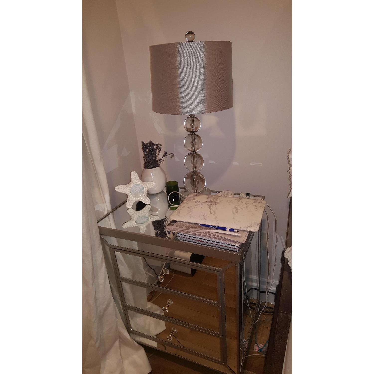 One Kings Lane Mirrored 3 Drawer Nightstands - image-0