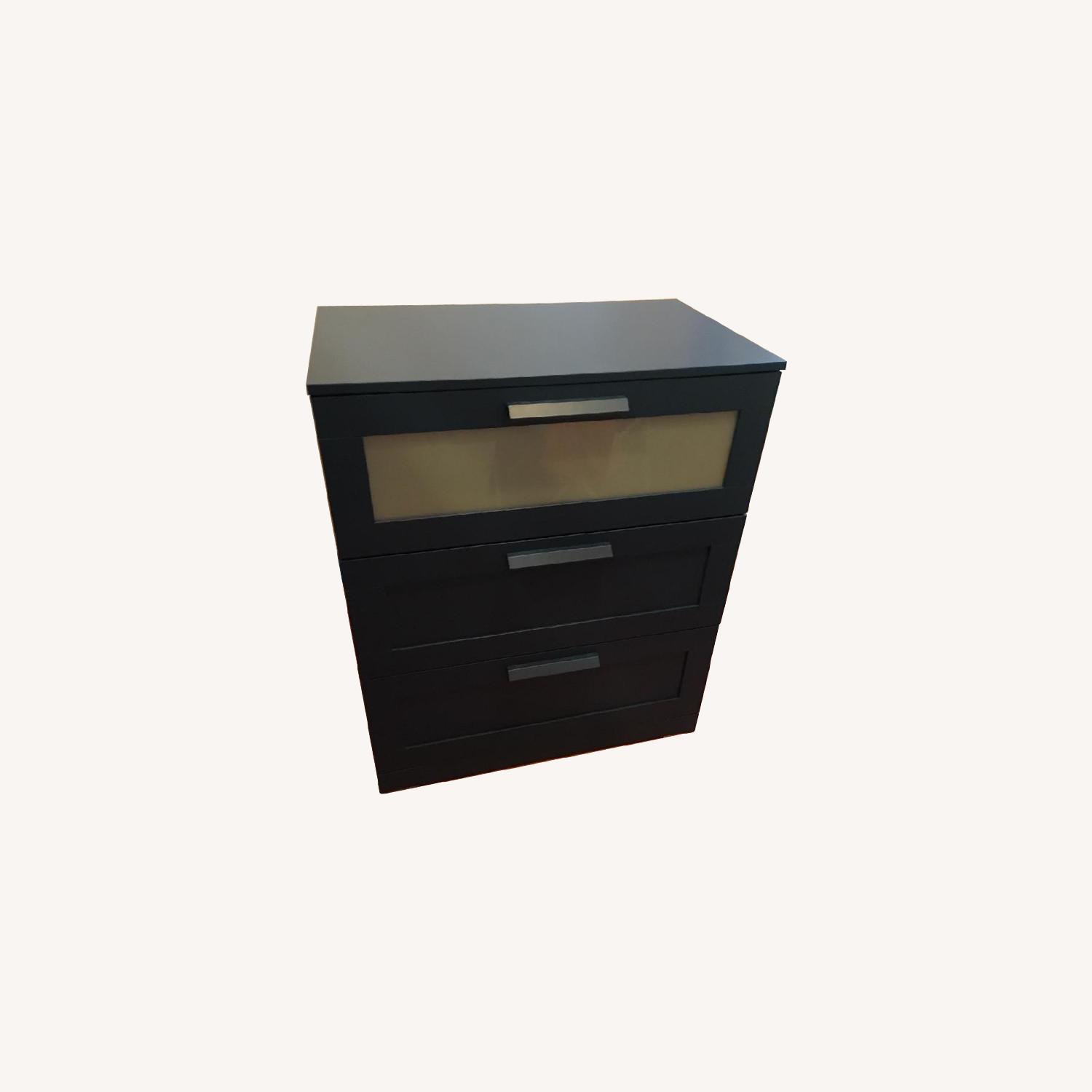Ikea Brimnes Blue 3 Drawer Dresser For Sale On Aptdeco
