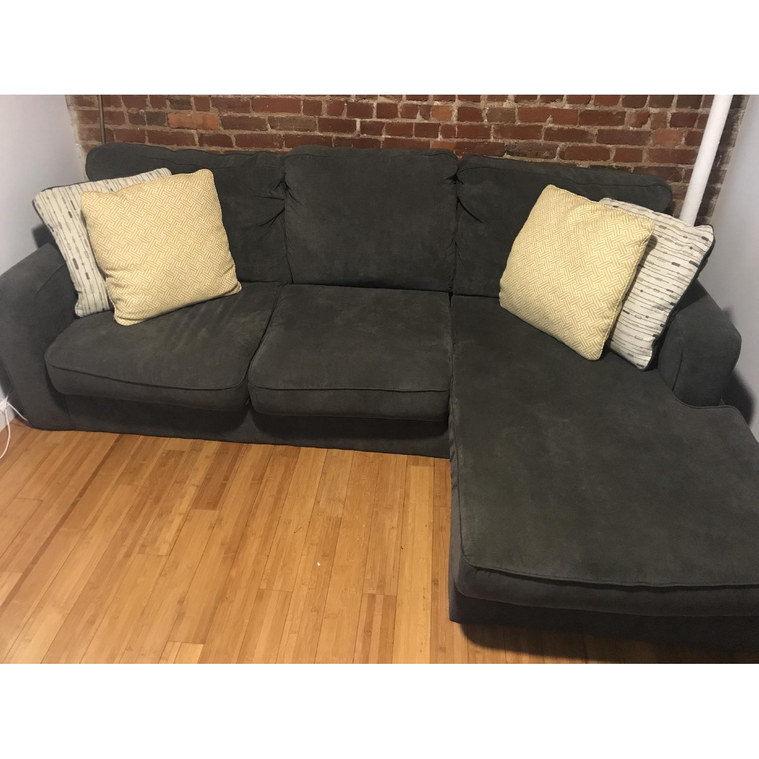 Grey 2-Piece Chaise Sectional Sofa - image-1